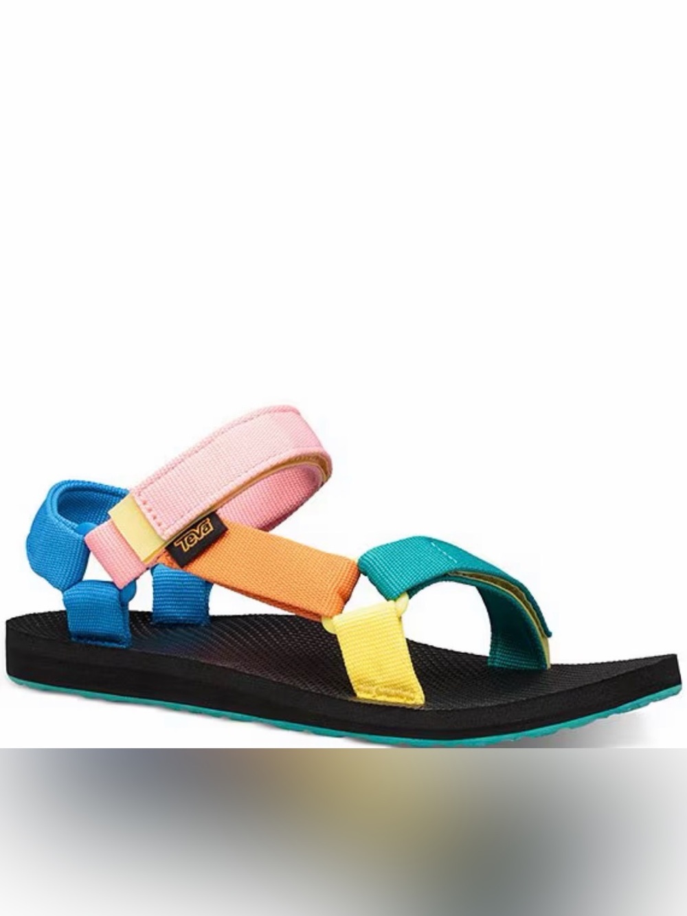 Teva Multi-Color Strap Sandals with Black Footbed